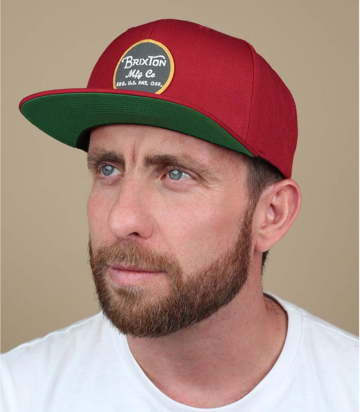  Brixton patch rode snapback Wheeler burgundy